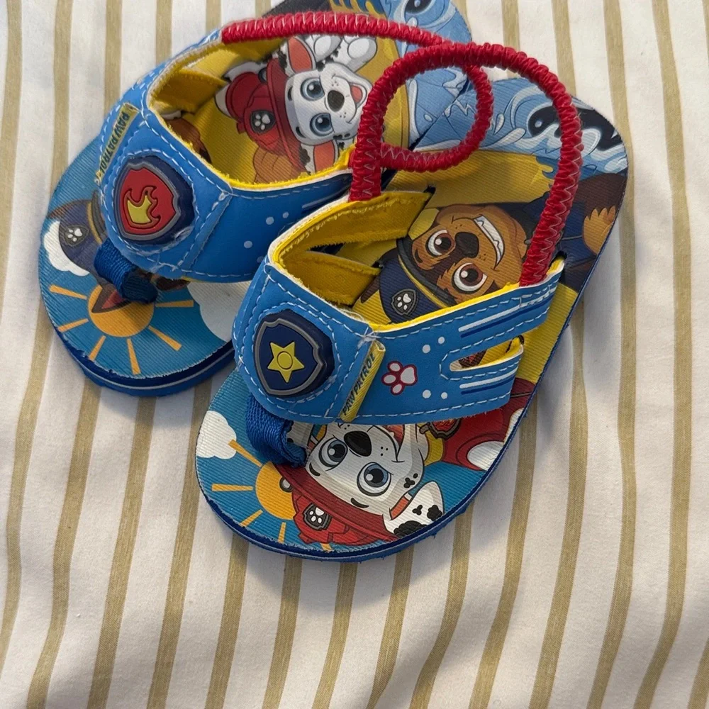 Paw Patrol Toddler Boys Flip-Flops Size 5-6